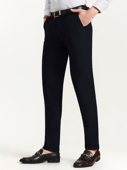 Blue Solid Slim Fit Club Wear Trouser | Wyre