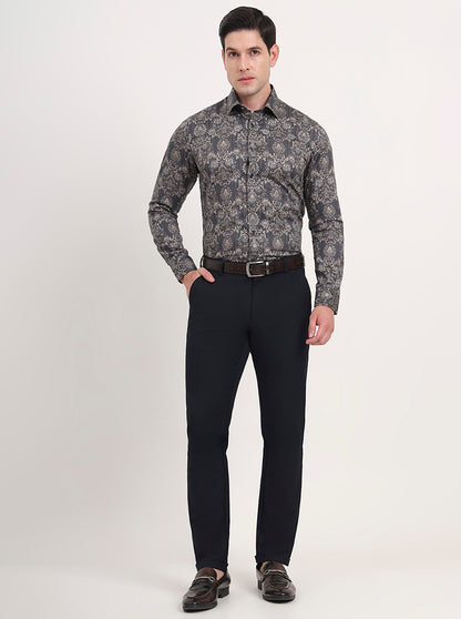 Blue Solid Slim Fit Club Wear Trouser | JB Studio