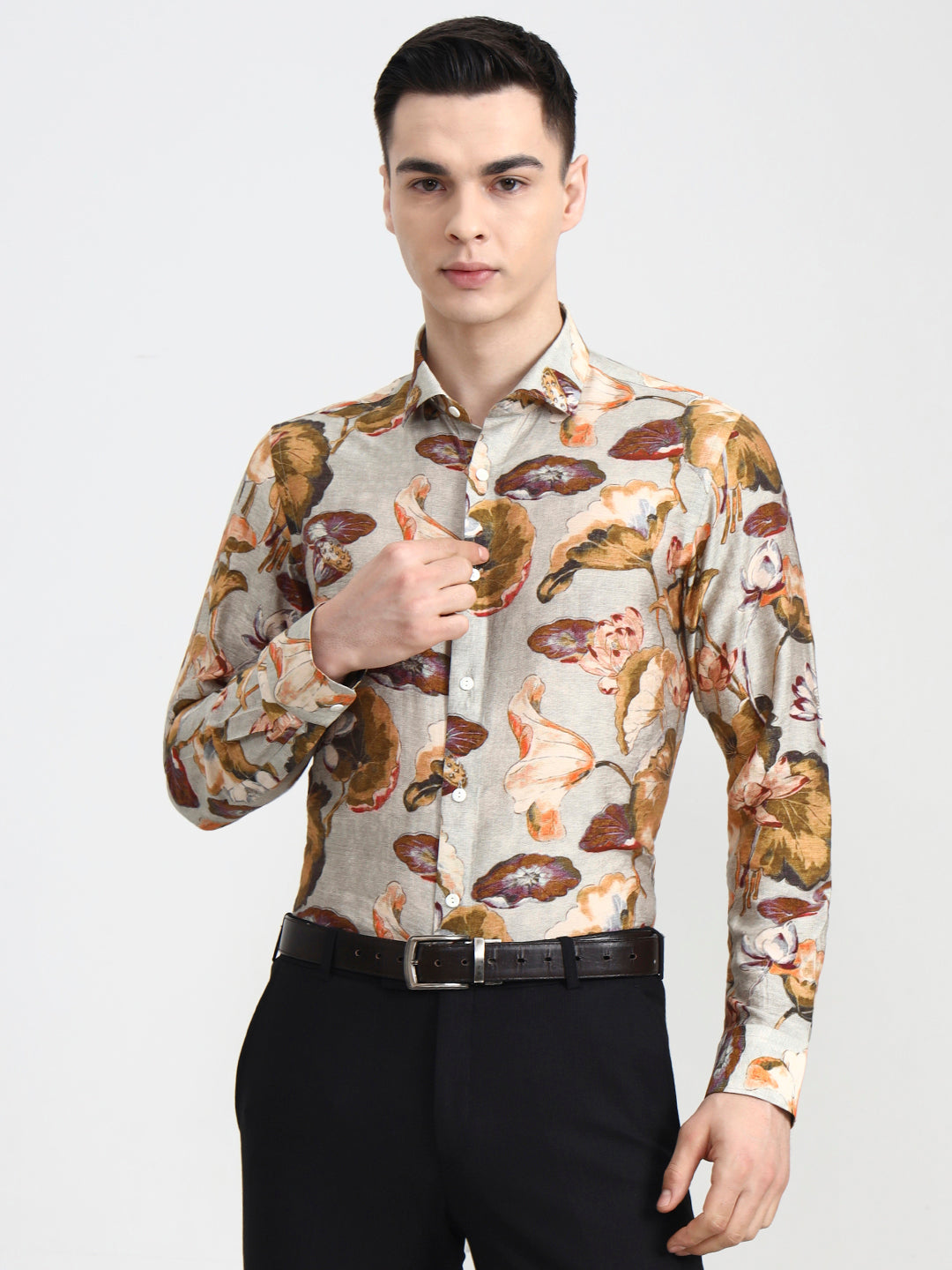 Multicolor Printed Slim Fit Party Wear Shirt | Wyre