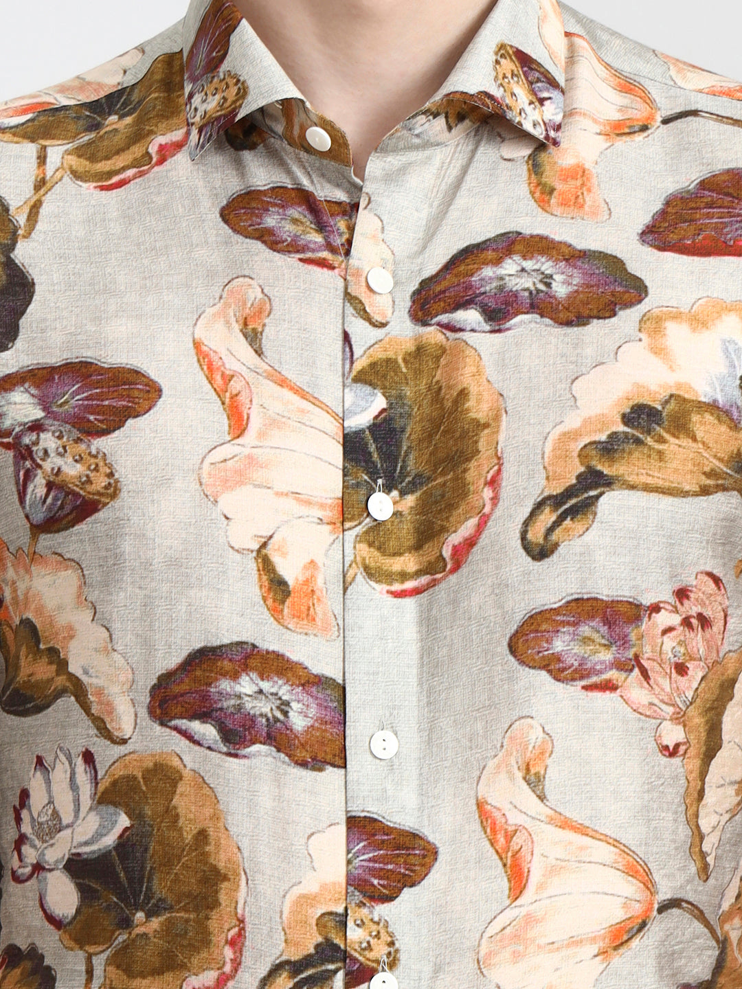Multicolor Printed Slim Fit Party Wear Shirt | Wyre