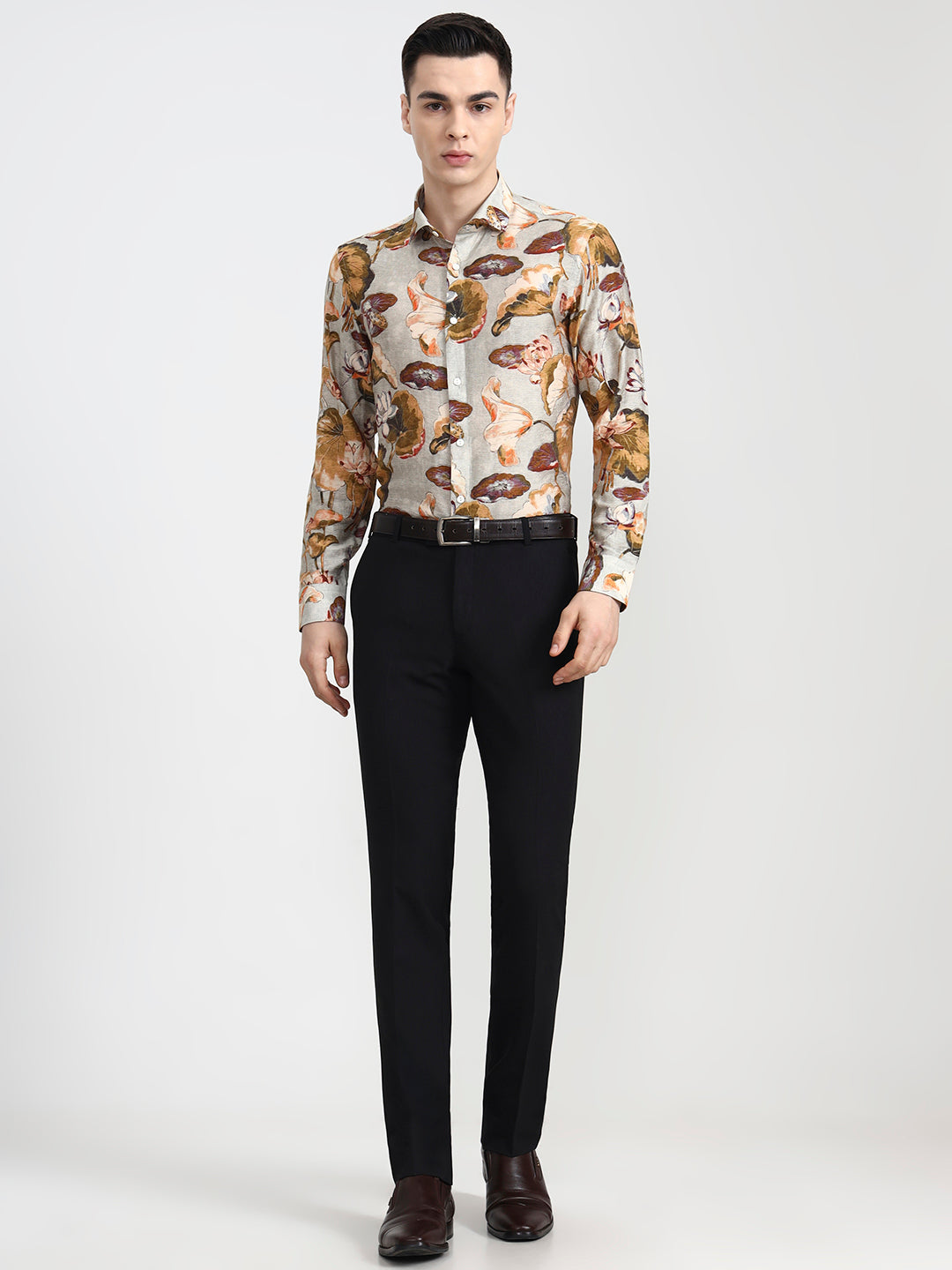 Multicolor Printed Slim Fit Party Wear Shirt | Wyre