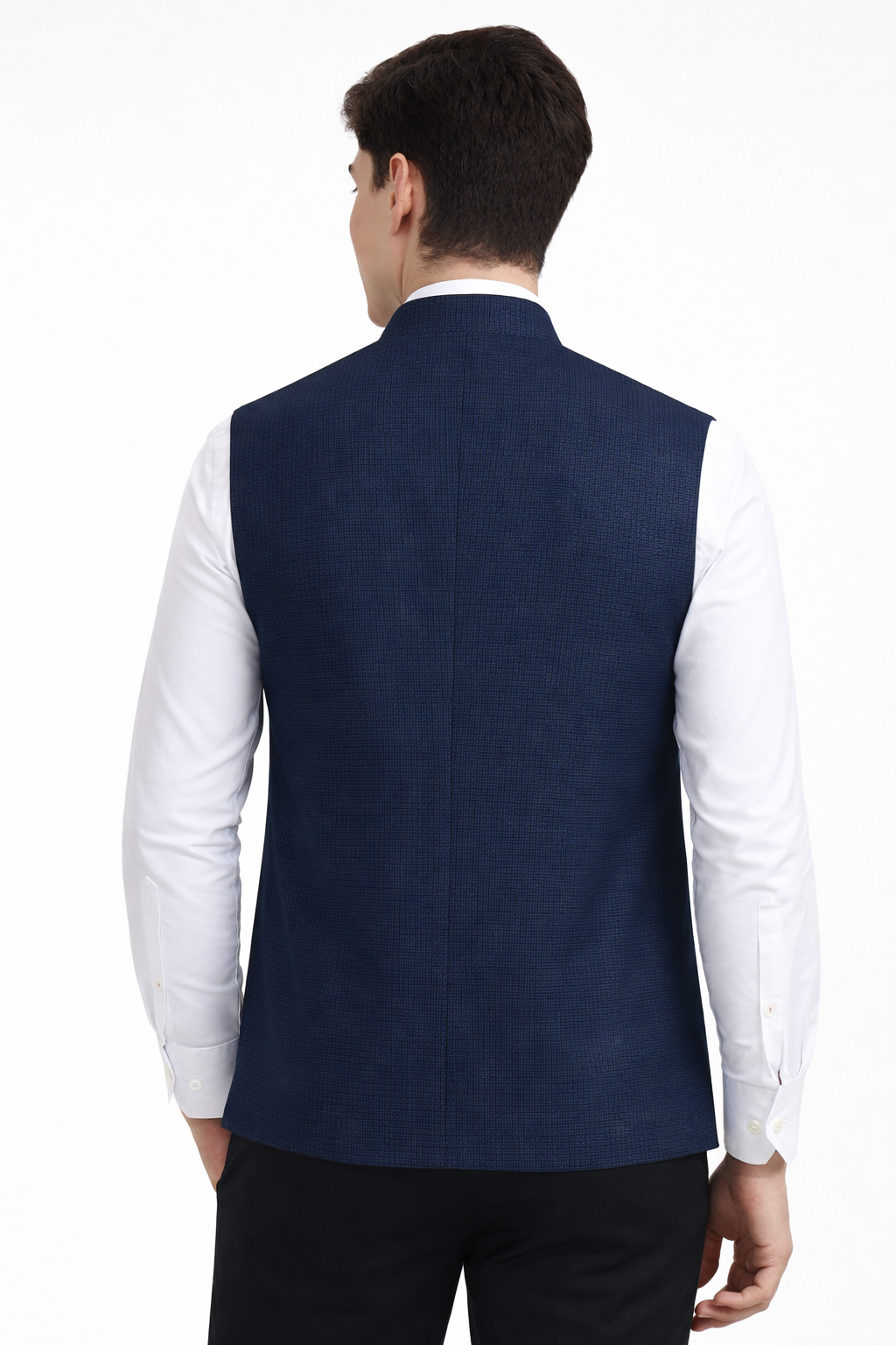 Peacock Blue Solid  Modi Jacket | JadeBlue