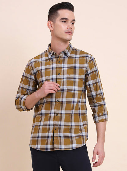 Pista Checked Slim Fit Casual Shirt | Greenfibre