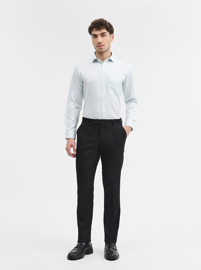 Black Solid Super Slim Fit Formal Trouser | Greenfibre