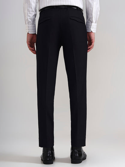 Grey Checked Slim Fit Formal Trouser | JadeBlue Youth