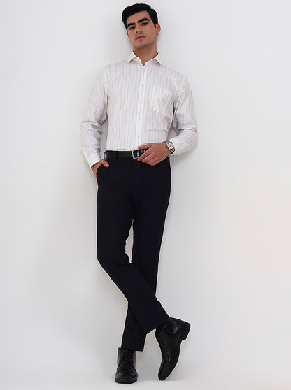 Grey Checked Slim Fit Formal Trouser | JadeBlue Youth