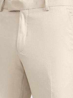 Fawn Solid Super Slim Fit Formal Trouser | Greenfibre
