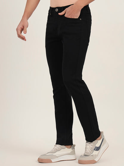 Jet Black Washed Narrow Fit Jeans | Greenfibre