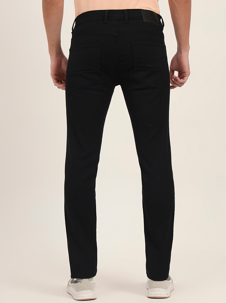 Jet Black Washed Narrow Fit Jeans | Greenfibre