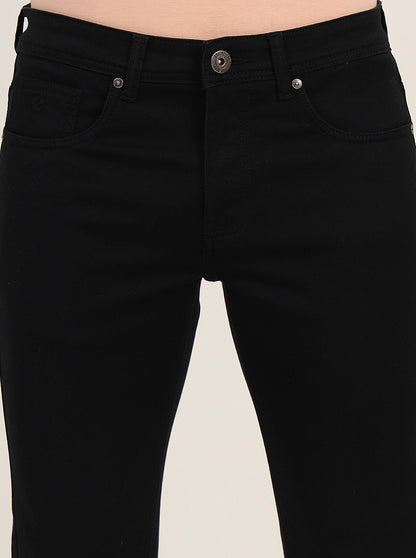 Jet Black Washed Narrow Fit Jeans | Greenfibre