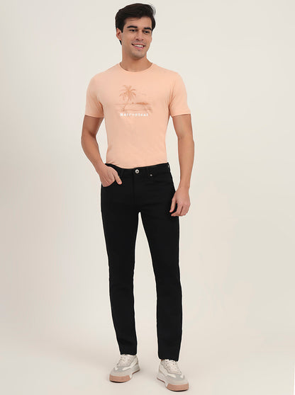 Jet Black Washed Narrow Fit Jeans | Greenfibre