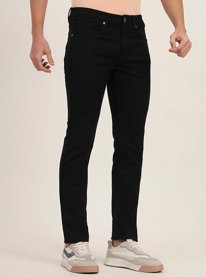 Jet Black Washed Narrow Fit Jeans | Greenfibre