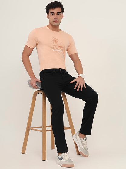 Jet Black Washed Narrow Fit Jeans | Greenfibre
