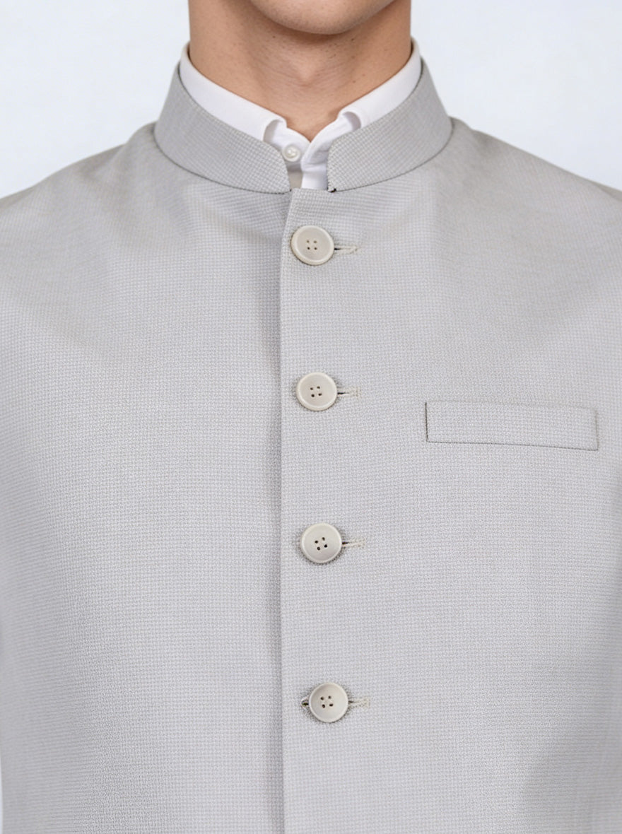Grey Solid Waistcoat | Greenfibre
