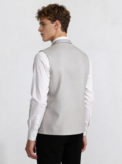 Grey Solid Waistcoat | Greenfibre