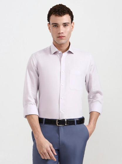 Light Purple Solid Regular Fit Formal Shirt | JadeBlue