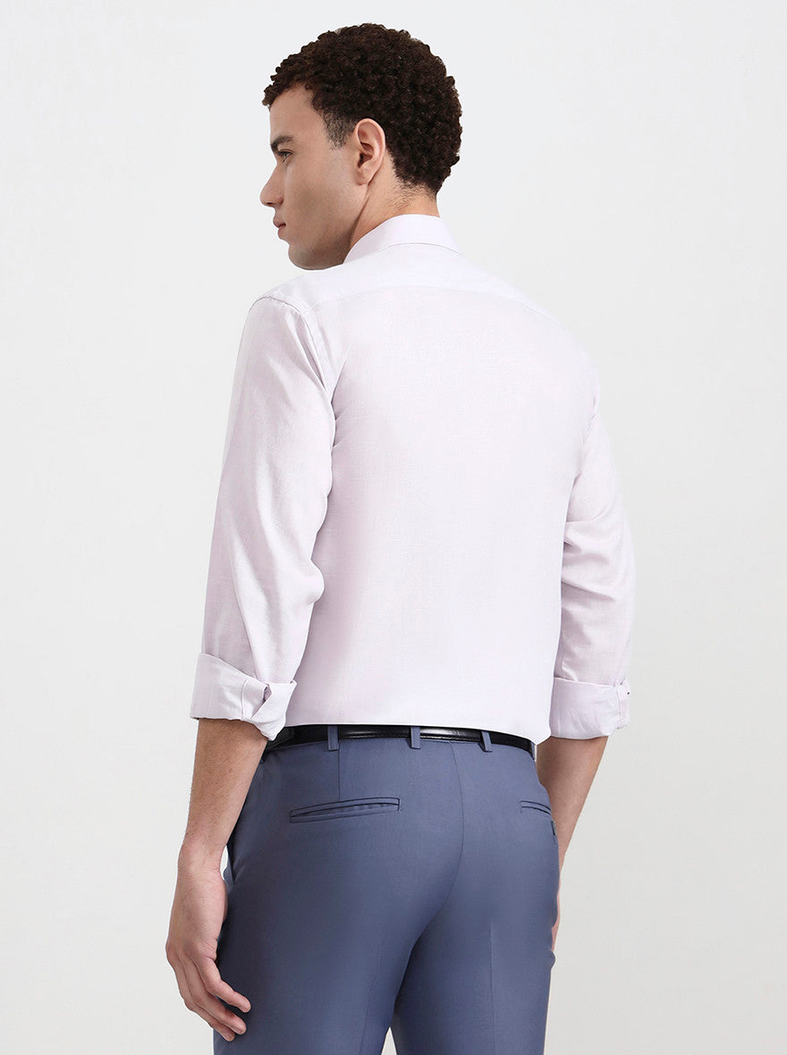 Light Purple Solid Regular Fit Formal Shirt | JadeBlue