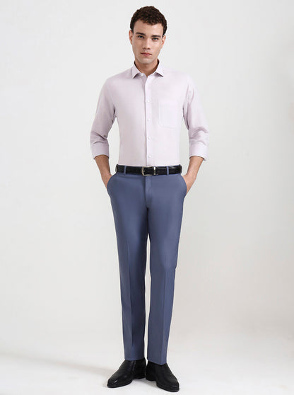 Light Purple Solid Regular Fit Formal Shirt | JadeBlue