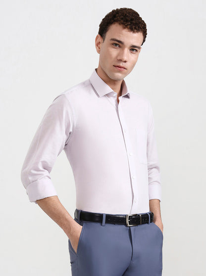 Light Purple Solid Regular Fit Formal Shirt | JadeBlue