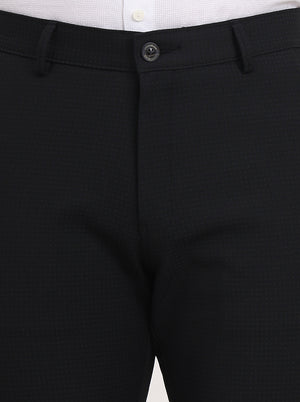Black Solid Slim Fit Club Wear Trouser | JB Studio