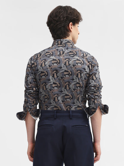 Multicolor Printed Slim Fit Party Wear Shirt | Wyre