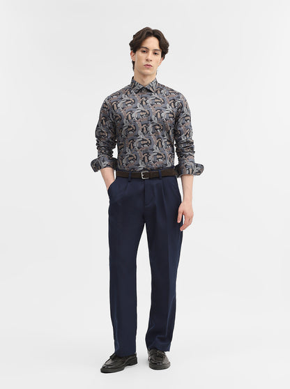 Multicolor Printed Slim Fit Party Wear Shirt | Wyre