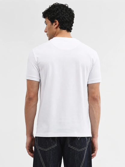 White Solid Slim Fit T-Shirt | JadeBlue