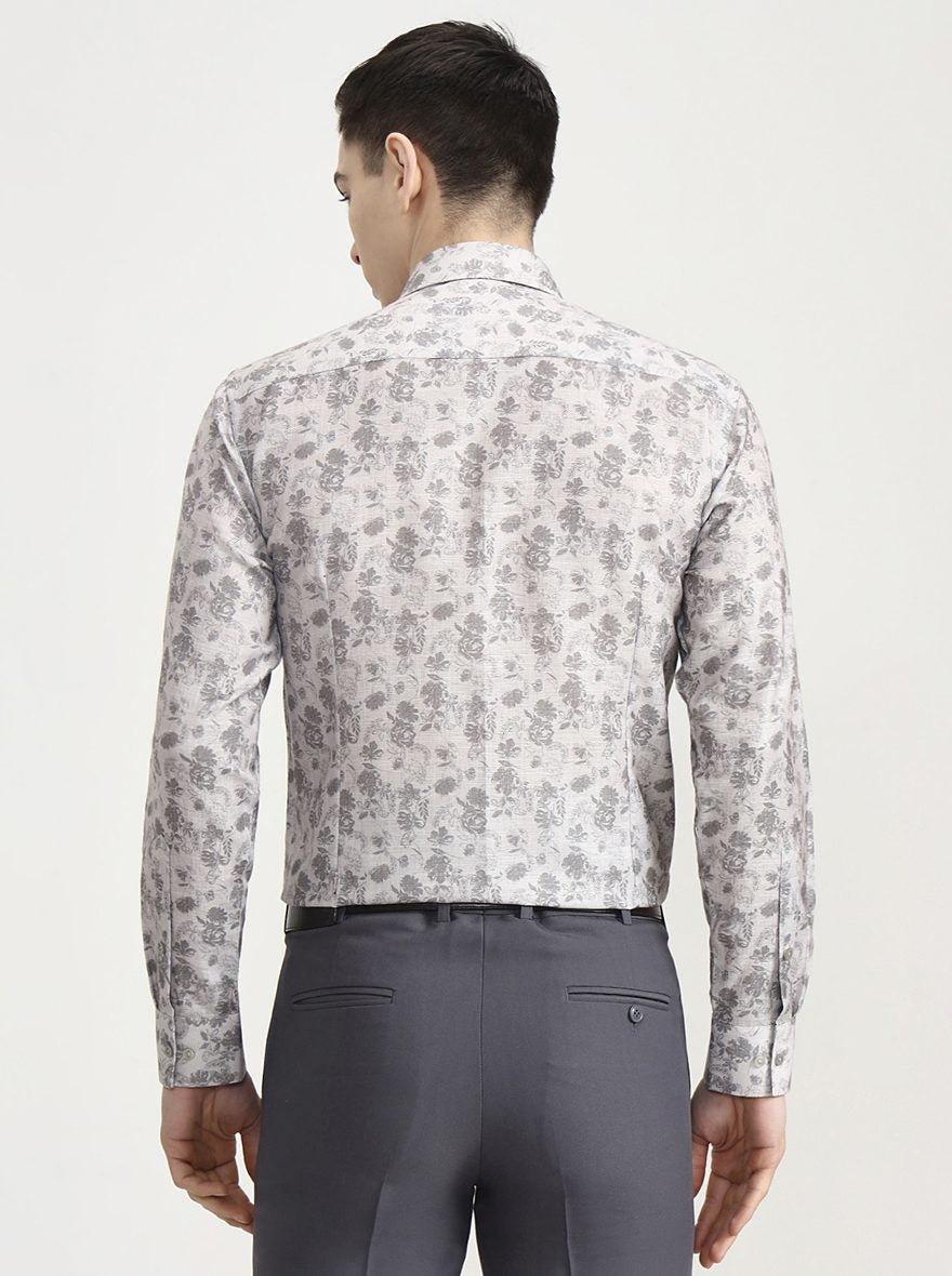 Fawn Printed Slim Fit Party Wear Shirt | Greenfibre