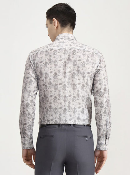 Fawn Printed Slim Fit Party Wear Shirt | Greenfibre