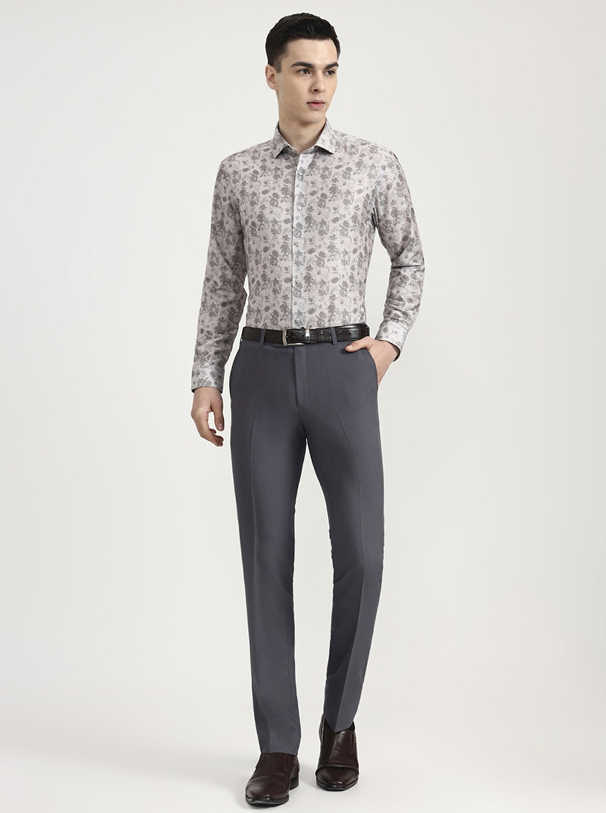 Fawn Printed Slim Fit Party Wear Shirt | Greenfibre
