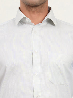 Light Yellow & Blue Solid Slim Fit Formal Shirt | Greenfibre