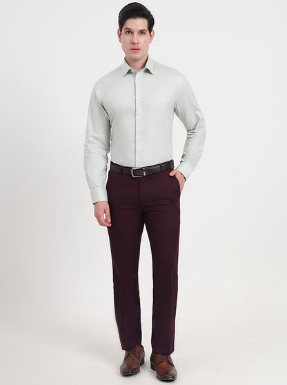 Pista Green Solid Regular Fit Formal Shirt | JadeBlue