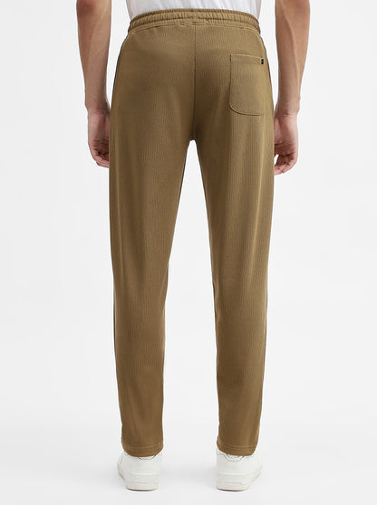 Khaki Striped Slim Fit Track Pant | JadeBlue