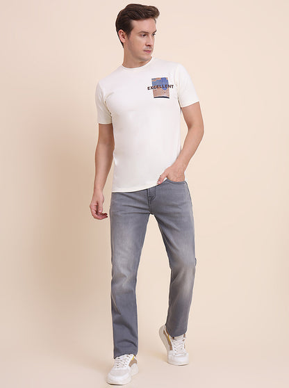 Mid Grey Washed Straight Fit Jeans | JadeBlue
