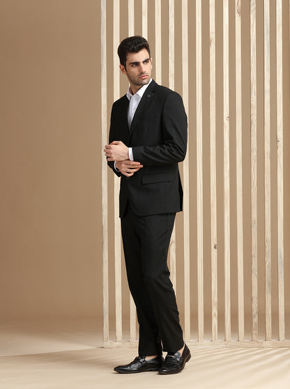Black Solid Suit | JadeBlue