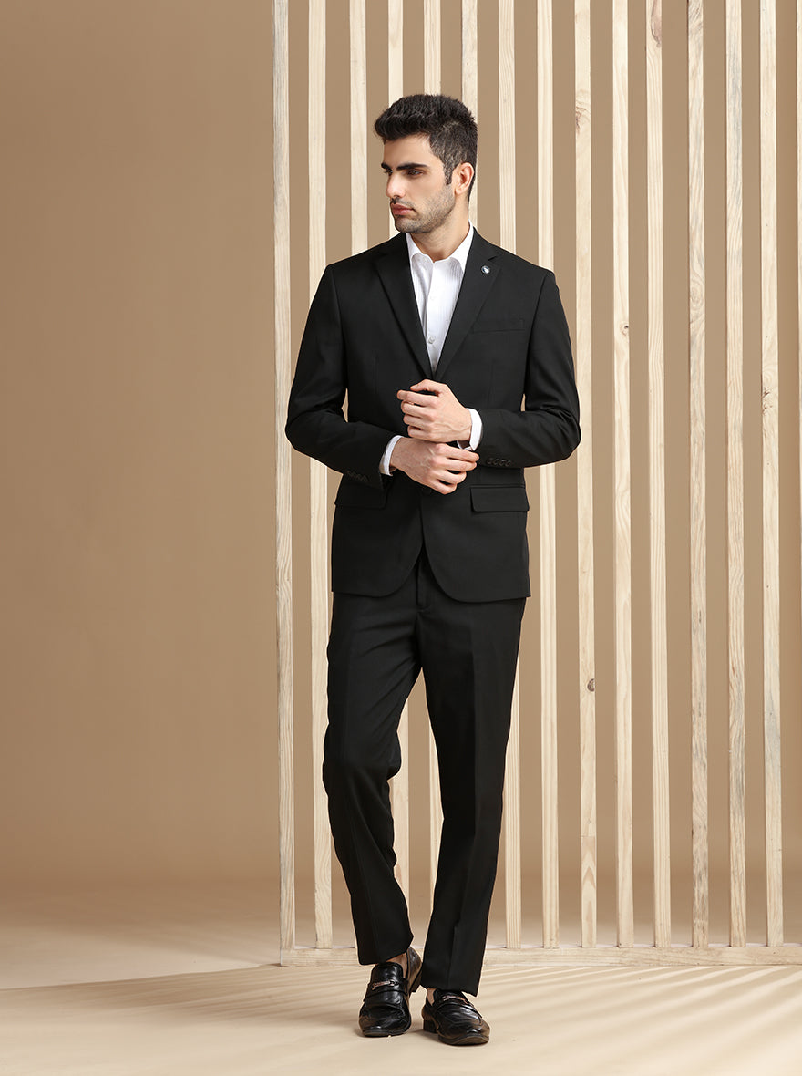 Black Solid Suit | JadeBlue