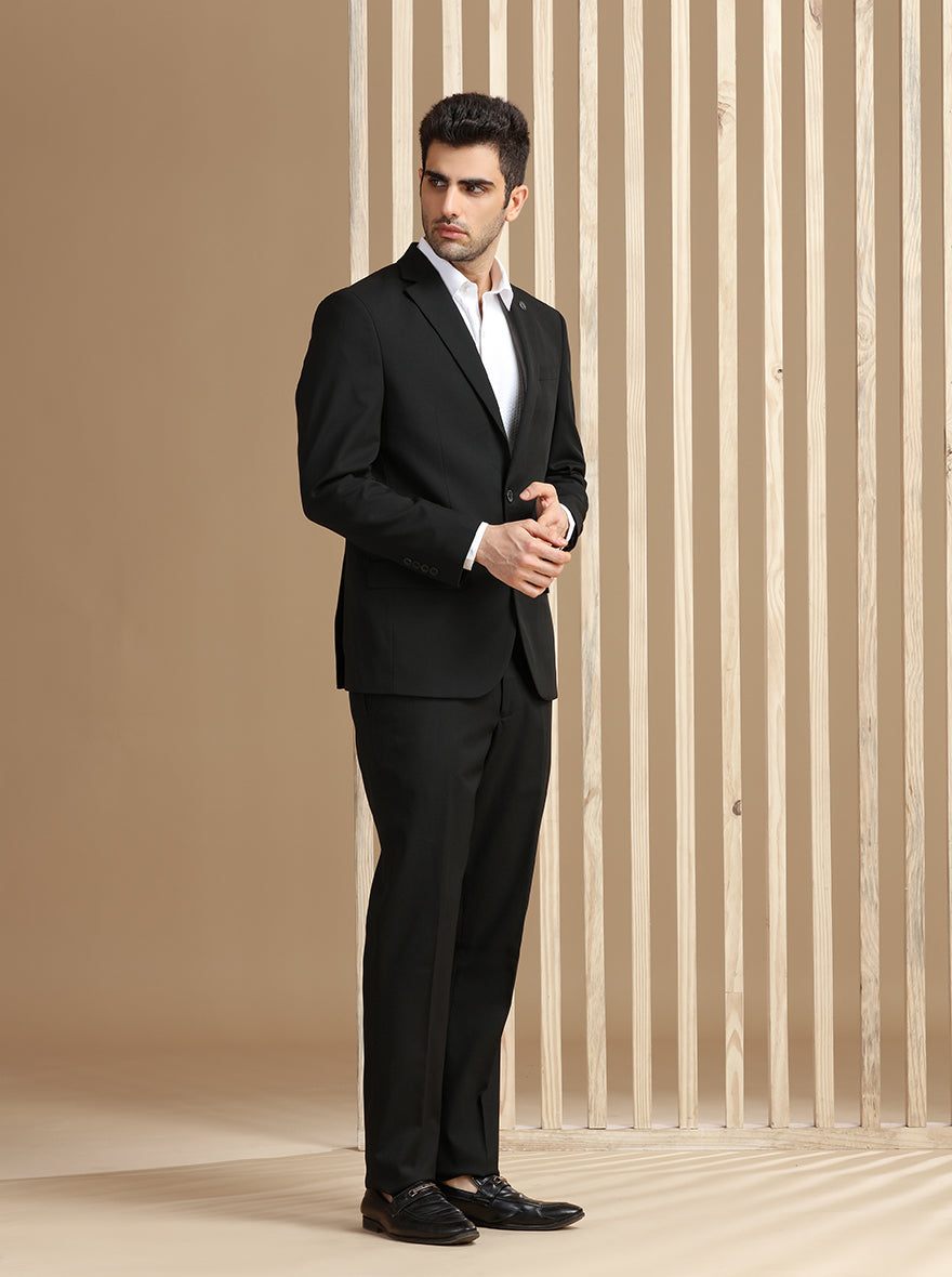 Black Solid Suit | JadeBlue