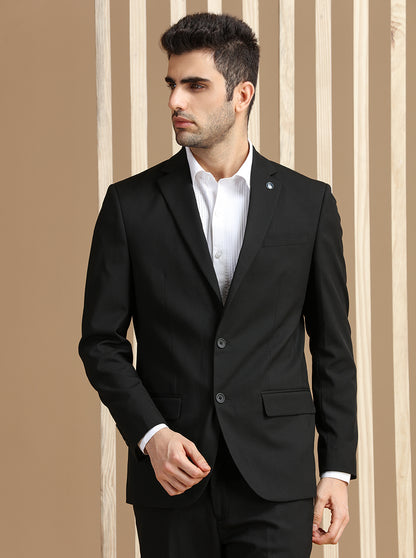 Black Solid Suit | JadeBlue
