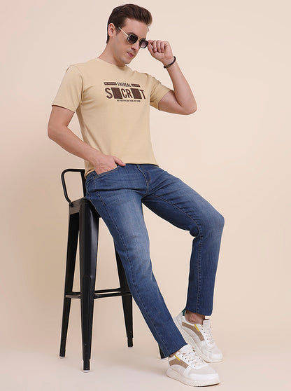 Mid Blue Washed Slim Fit Jeans | JadeBlue