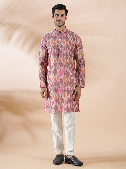 Purple Multi Printed Kurta | The Kurta Company