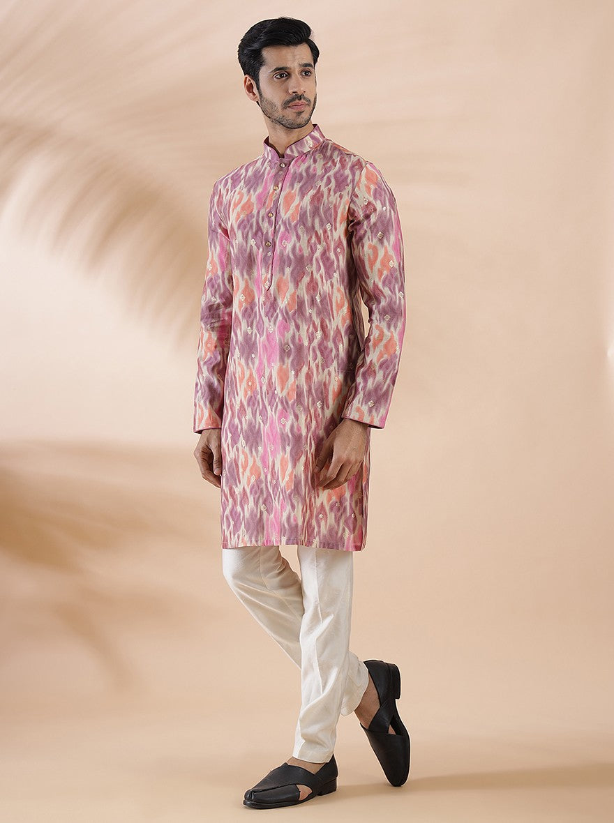 Purple Multi Printed Kurta | The Kurta Company