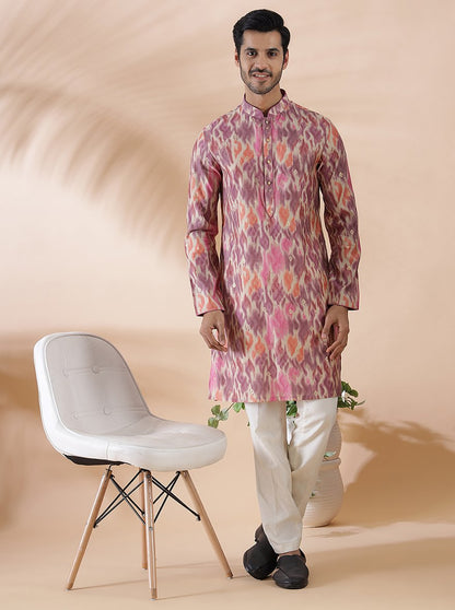Purple Multi Printed Kurta | The Kurta Company