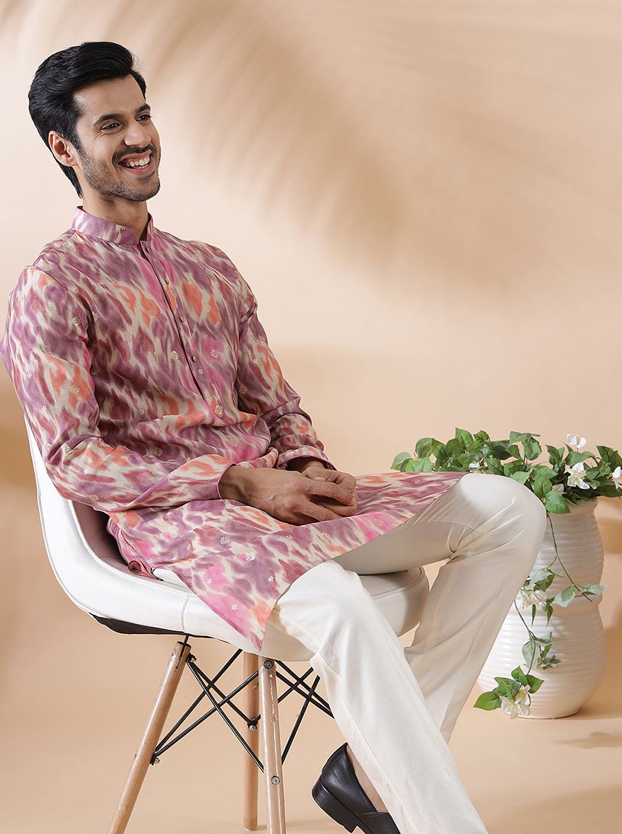 Purple Multi Printed Kurta | The Kurta Company