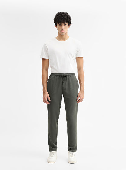 Olive Striped Slim Fit Track Pant | JadeBlue