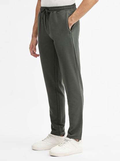 Olive Striped Slim Fit Track Pant | JadeBlue