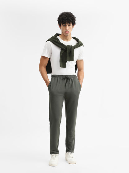 Olive Striped Slim Fit Track Pant | JadeBlue