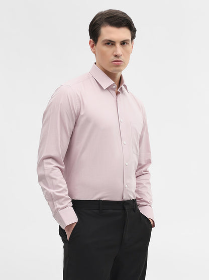 Pink Checked Regular Fit Formal Shirt | JadeBlue