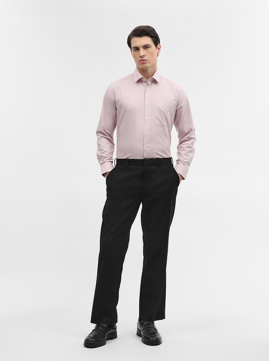 Pink Checked Regular Fit Formal Shirt | JadeBlue