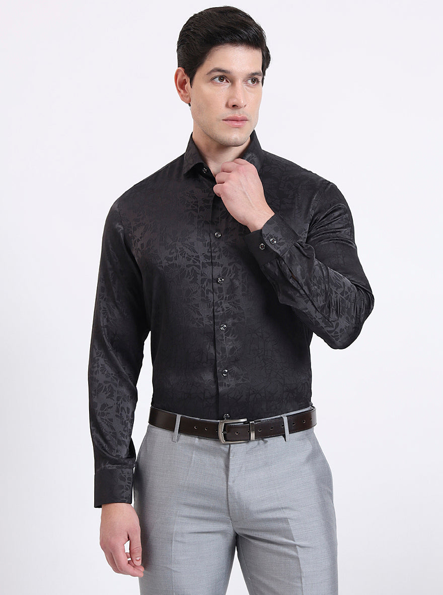 Brown Solid Slim Fit Party Wear Shirt | Wyre