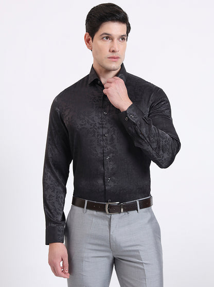 Brown Solid Slim Fit Party Wear Shirt | Wyre